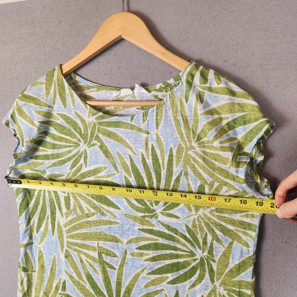 Rachel Zoe Lot Of 3 100% Linen Tropical Leaf Print Tops Size M-L Multicolor - Picture 5 of 16
